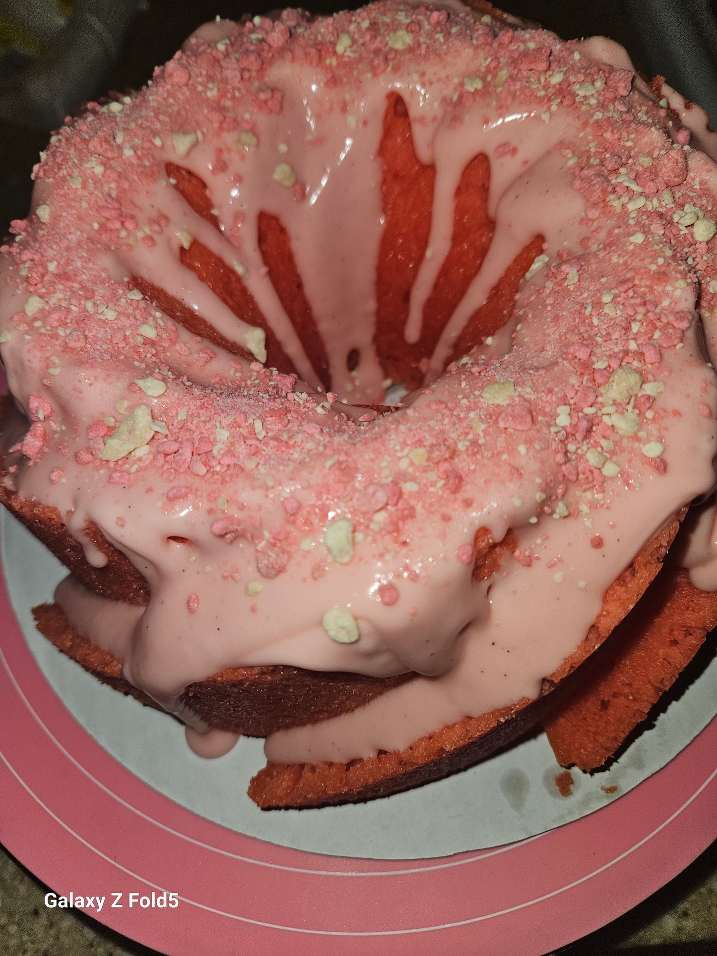 Strawberry Crunch Cake