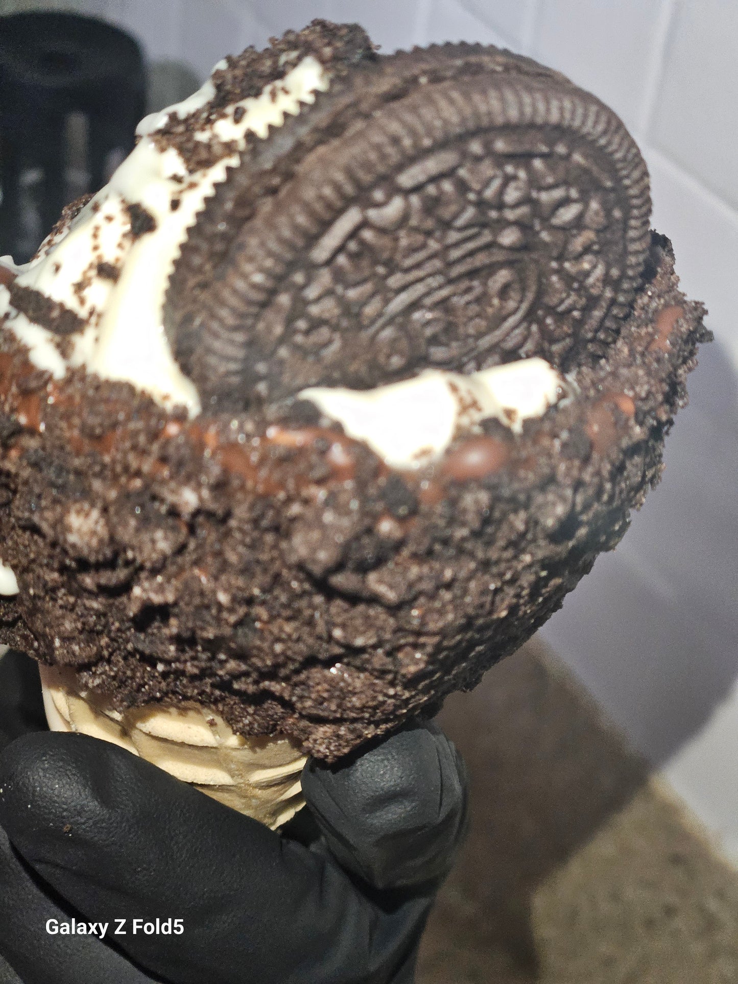 Cheesecake Stuffed Waffle Cone